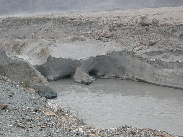 Silted river